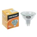 Лампа галогенная "СВЕТОЗАР" с защ. стеклом, алюм. отраж., GU5.3, 35 Вт, 2900 К, 12 В, d 51мм