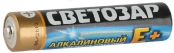 Батарейка (ALKALINE) СВЕТОЗАР SV-59015-10H-0