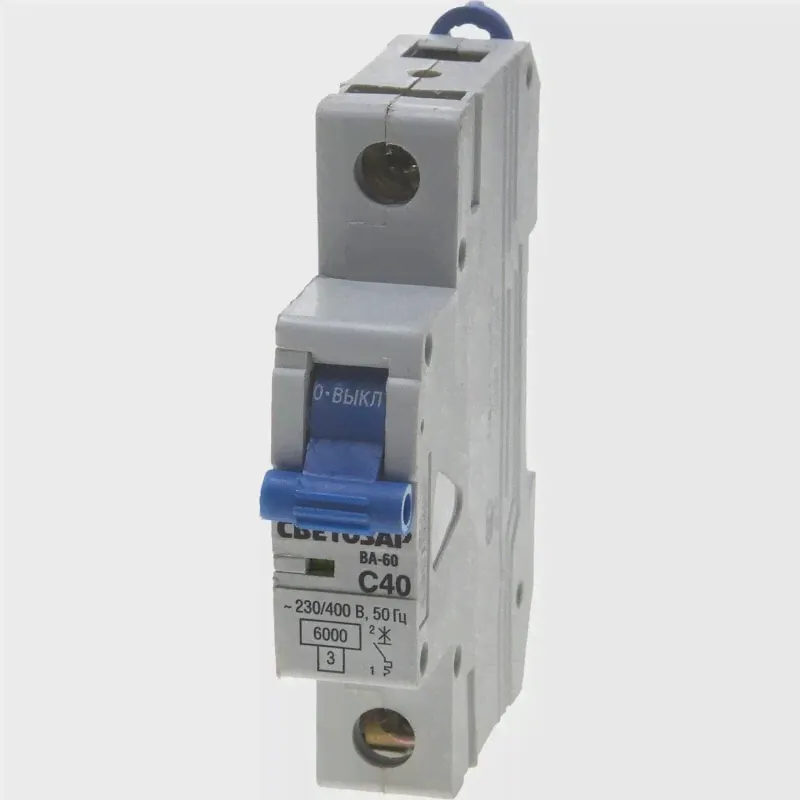 Выключатель автоматический Светозар SV-49061-40-C 40А C 6кА